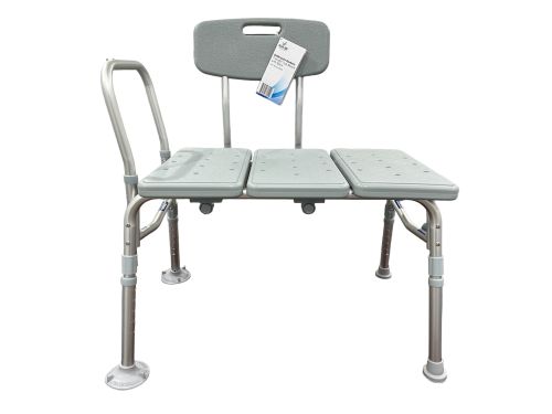 Bathroom Perfect Transfer Bench W/back Blue Jay Case/2 - BeHope