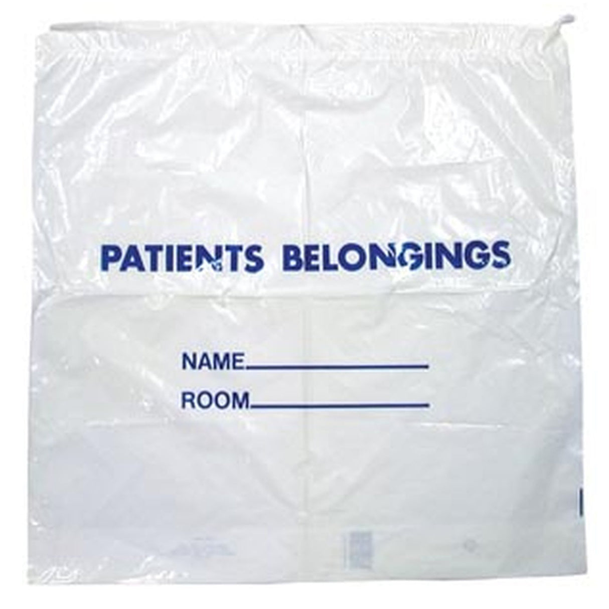 Patient Belongings Bag DawnMist 20 X 20 Inch Plastic Drawtape Closure Clear - BeHope