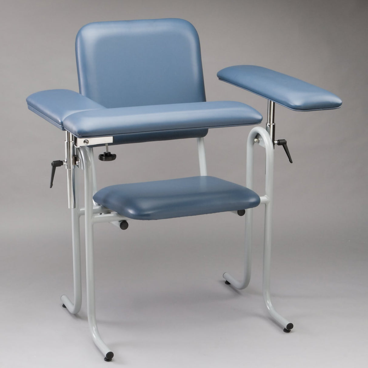 Blood Drawing Chair McKesson 1 Fixed Armrest, 1 Flip Up Armrest Blue - BeHope