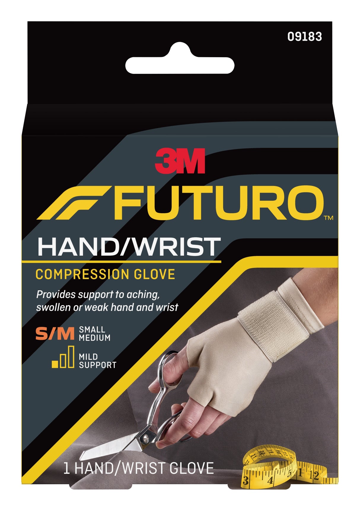 Support Glove 3M™ Futuro™ Fingerless Small / Medium Over-the-Wrist Length Ambidextrous - BeHope