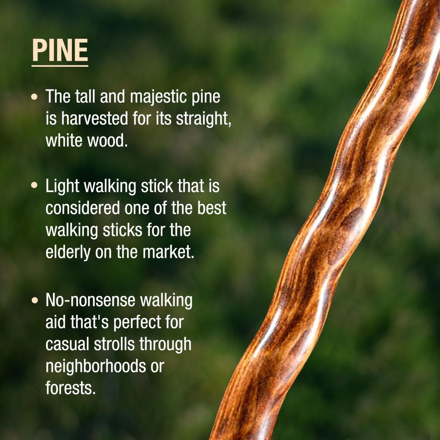 Walking Stick Brazos™ Traveler Wood 55 Inch Height Red Sweet Gum - BeHope