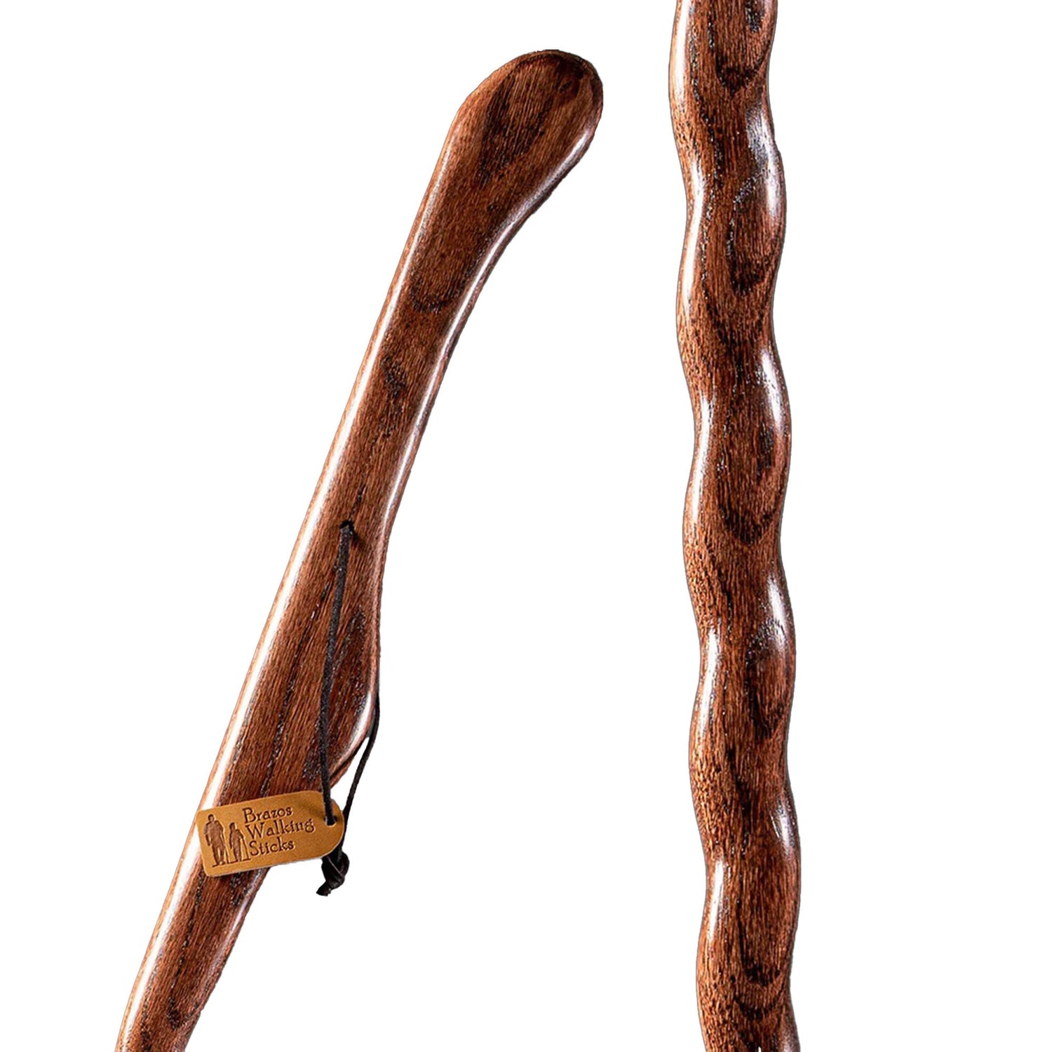 Walking Stick Brazos™ Twisted HitchHiker Wood 58 Inch Height Red Oak - BeHope