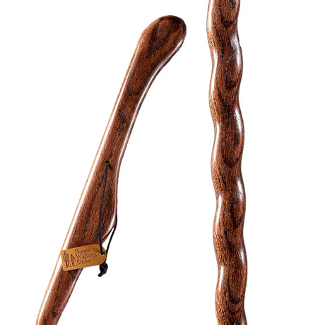 Walking Stick Brazos™ Twisted HitchHiker Wood 58 Inch Height Red Oak - BeHope