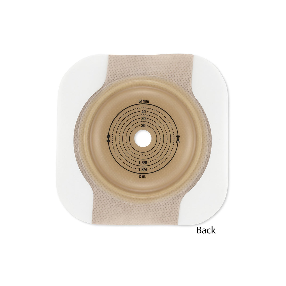 Ostomy Barrier New Image™ Precut, Standard Wear Adhesive Tape Borders 44 mm Flange Green Code System Flexwear 7/8 Inch Opening - BeHope