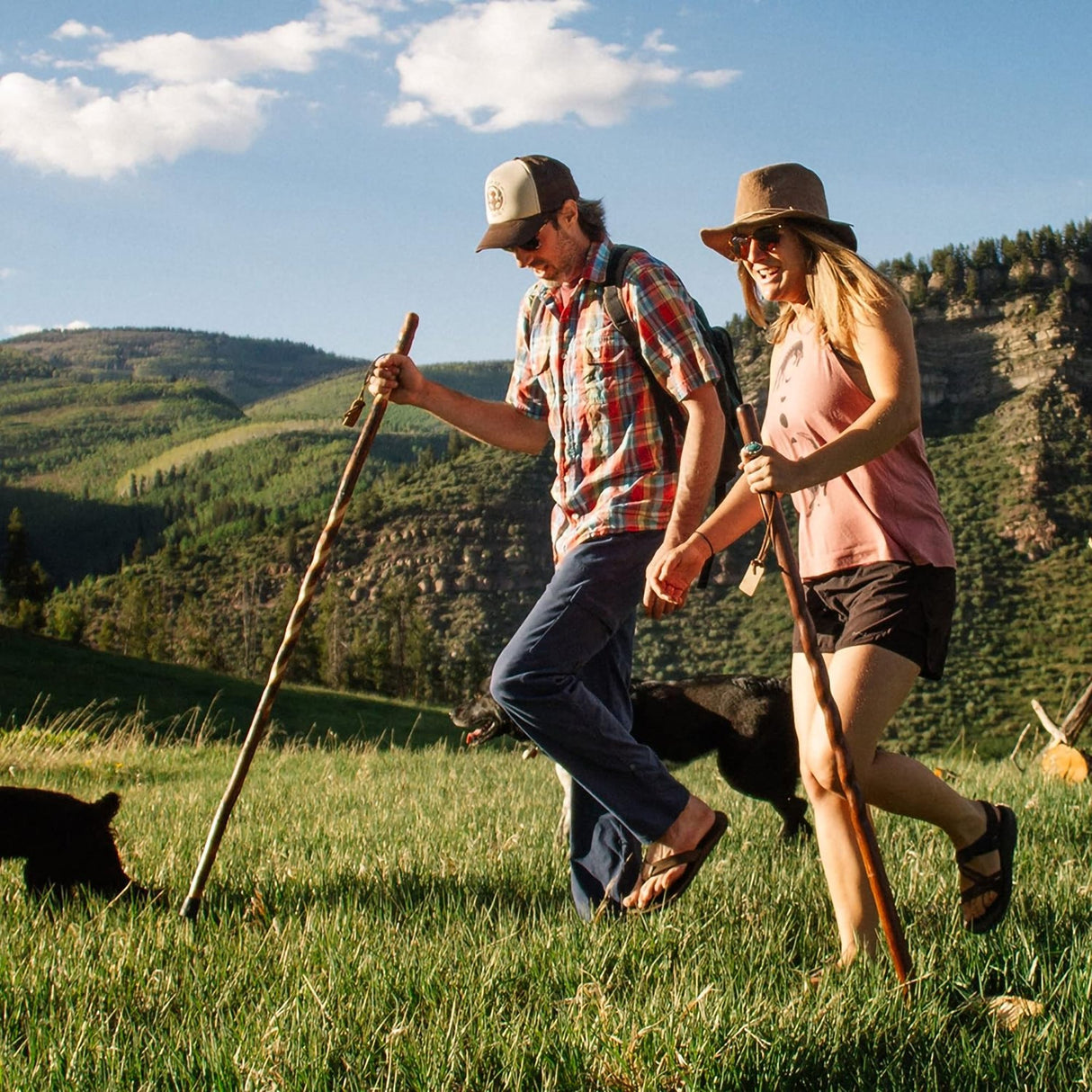 Walking Stick Brazos™ Twisted Wood 48 Inch Height Red - BeHope