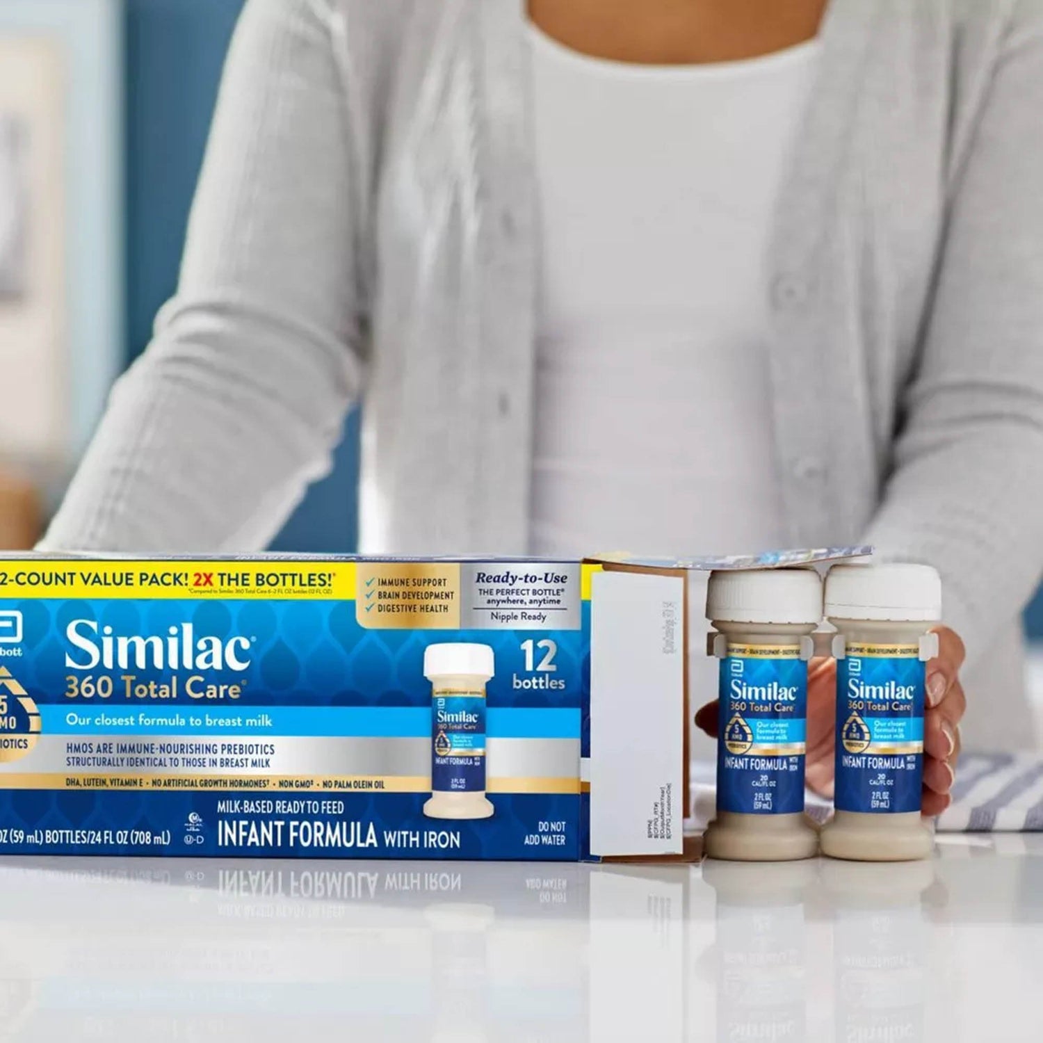 Infant Formula Similac® 360 Total Care® Unflavored 2 oz. Bottle Liquid Iron - BeHope