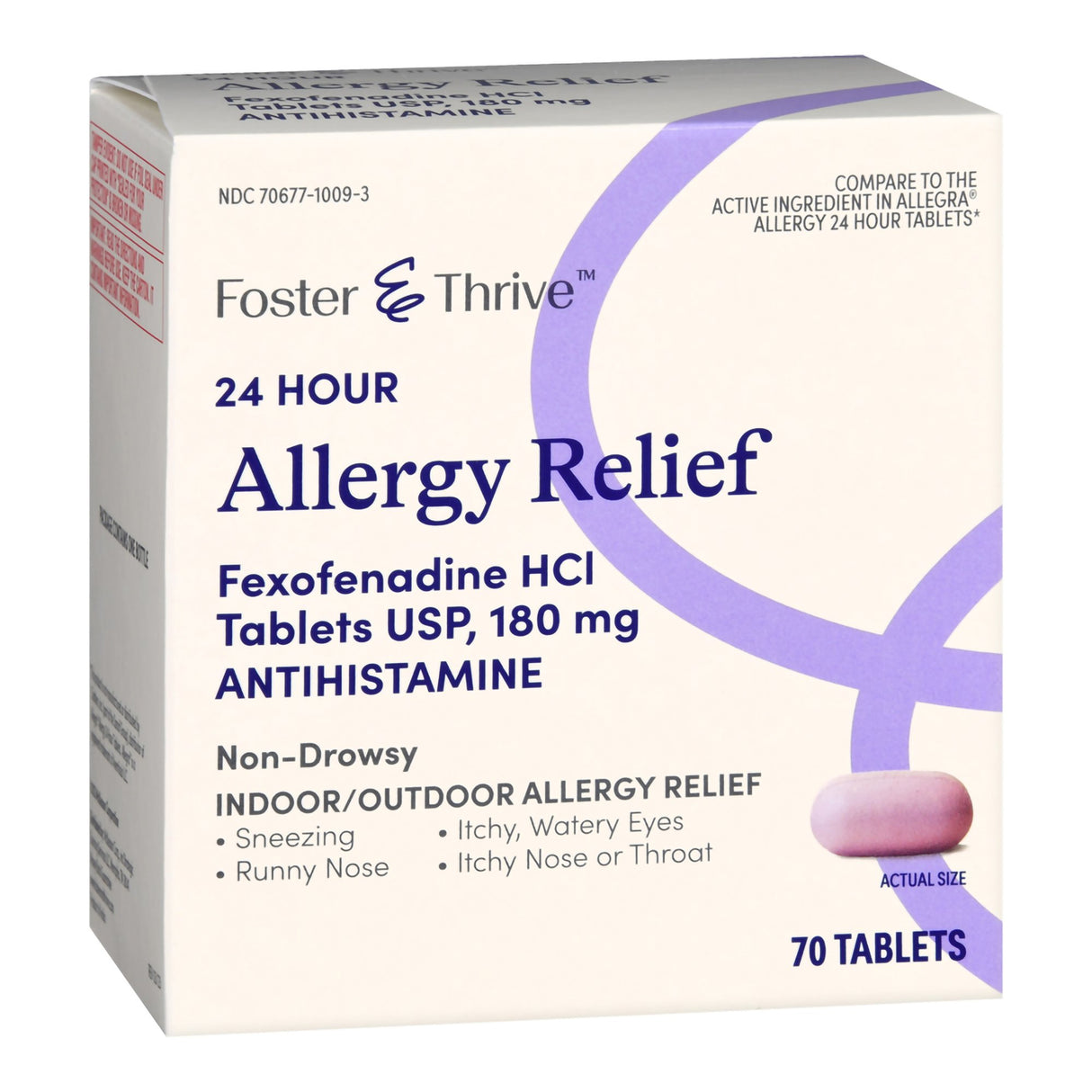 Allergy Relief Foster & Thrive™ 180 mg Strength Tablet 70 per Bottle - BeHope