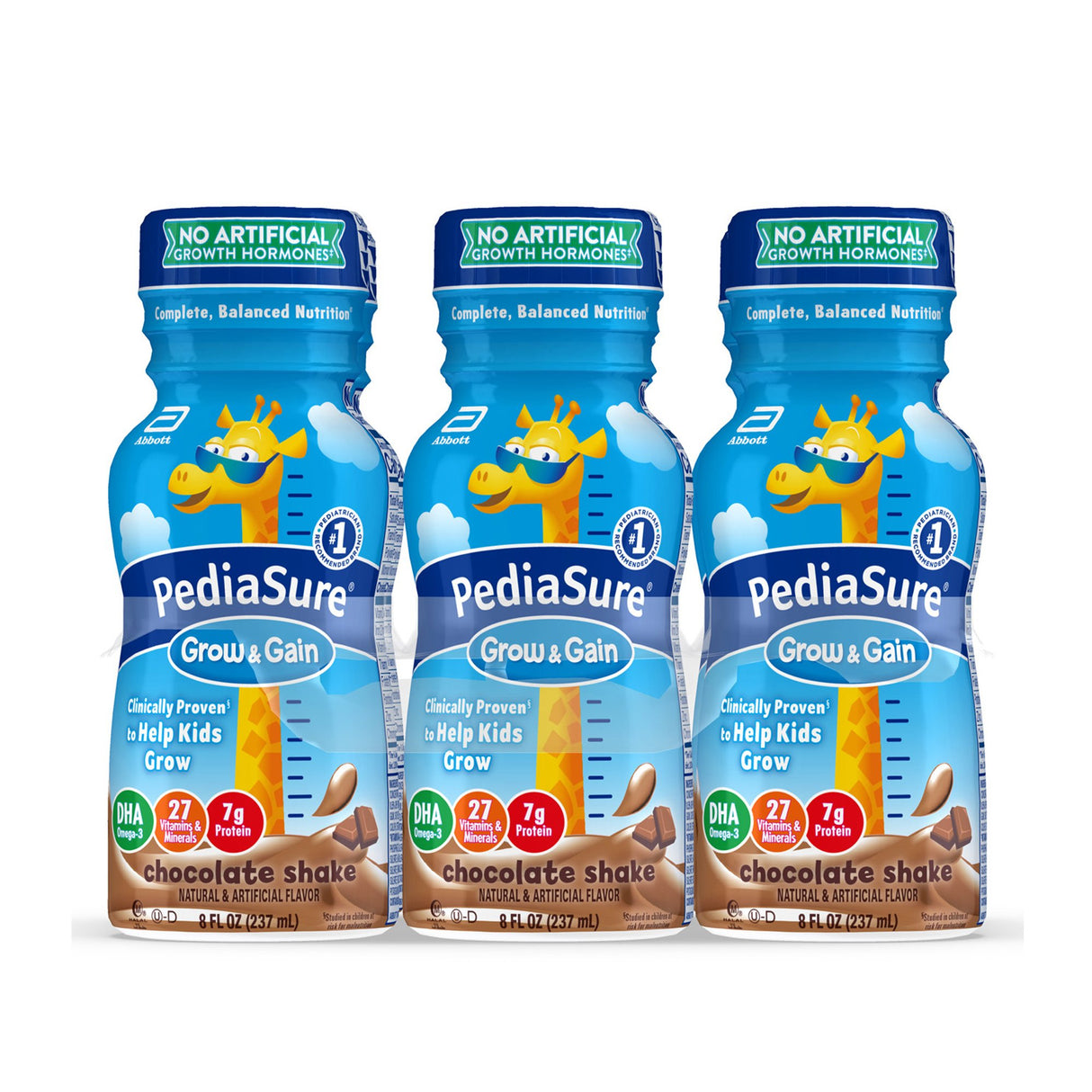 Pediatric Oral Supplement PediaSure® Grow & Gain Shake Chocolate Flavor 8 oz. Bottle Liquid Calories - BeHope