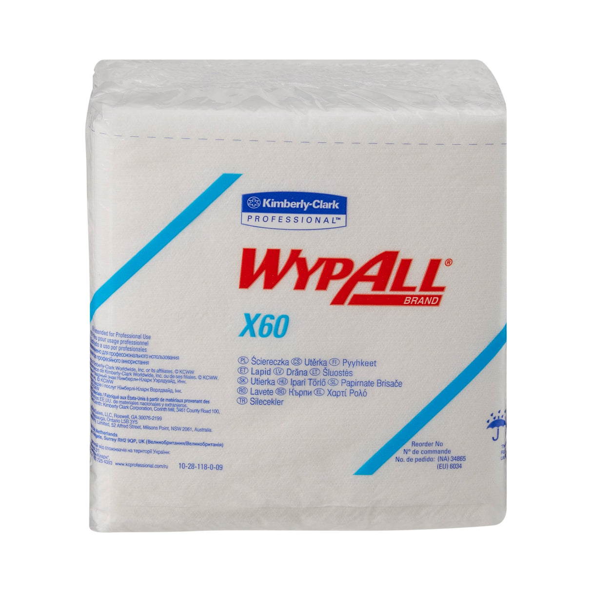 Multipurpose Task Wipe WypAll® GeneralClean™ X60 Light Duty 76 Count Poly Pack 12 X 12-1/2 Inch NonSterile Disposable - BeHope