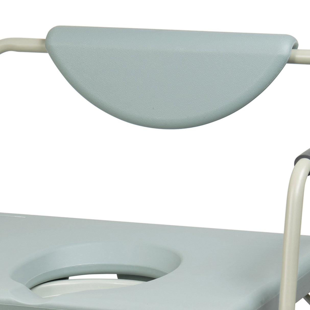 Commode Chair McKesson Drop Arms Steel Frame Padded Backrest 23-1/4 Inch Seat Width 1000 lbs. Weight Capacity - BeHope