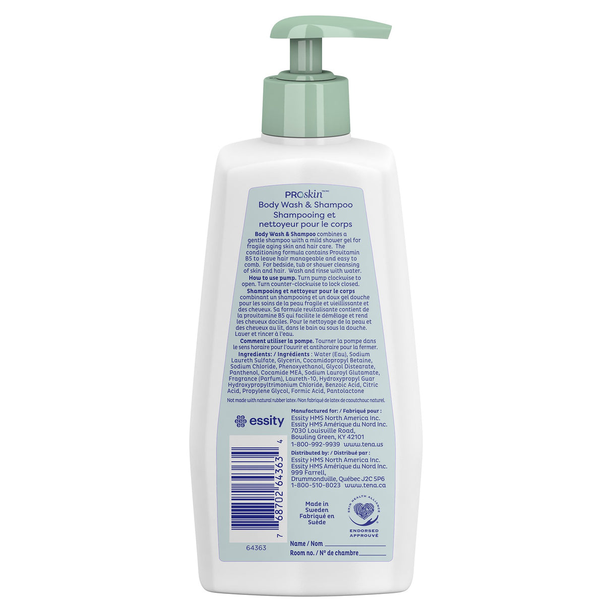 Shampoo and Body Wash TENA® ProSkin™ 16.9 oz. Pump Bottle Scented - BeHope