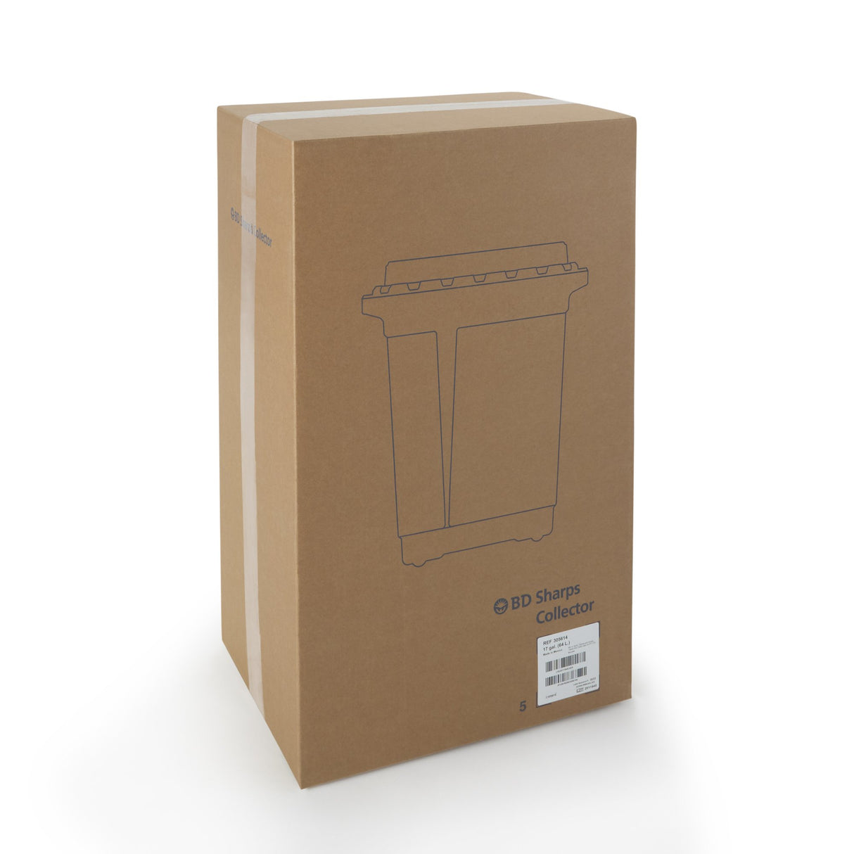 Chemotherapy Waste Container BD™ Yellow Base 23-1/2 H X 20 W X 14-3/4 D Inch Vertical Entry 17 Gallon - BeHope