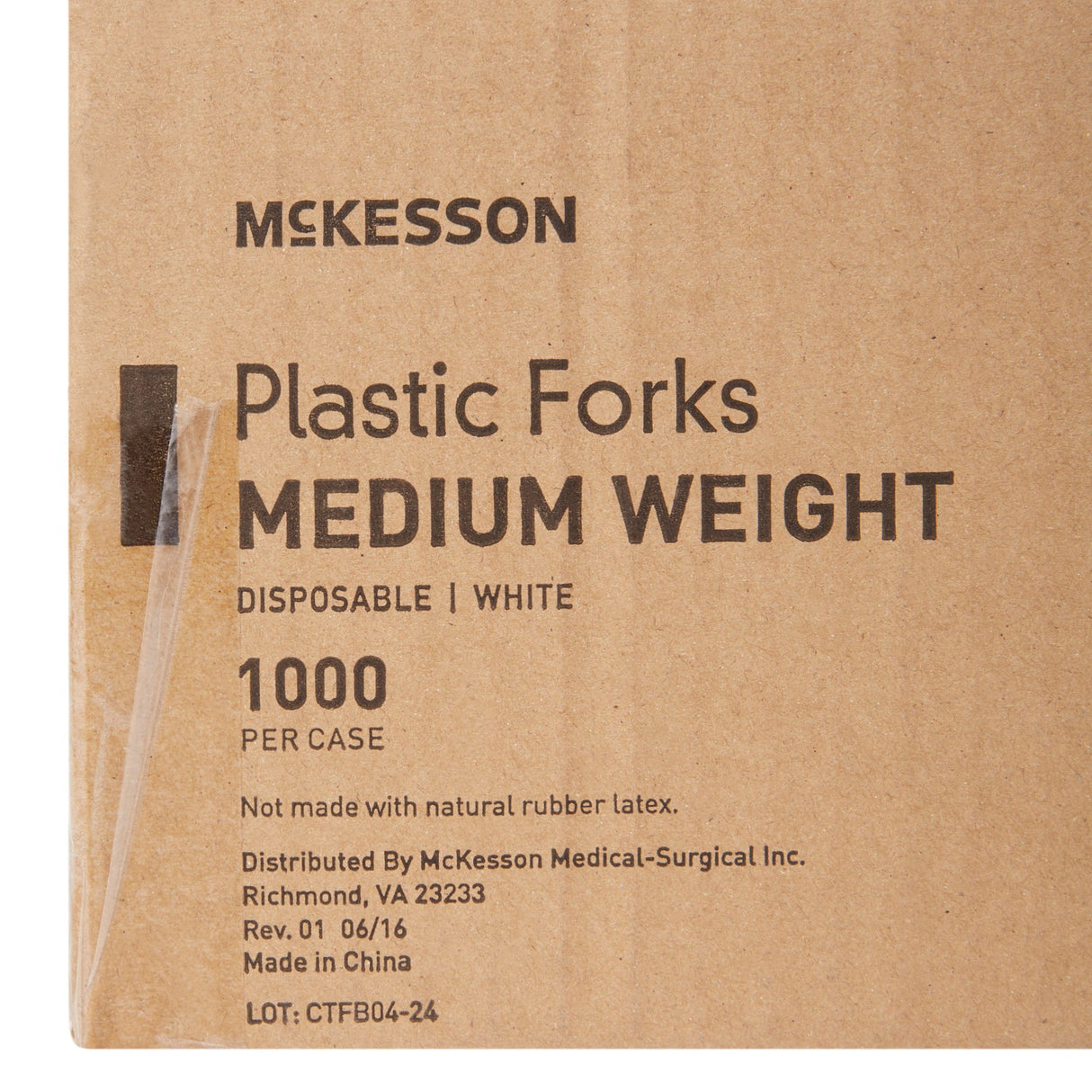 Fork McKesson Medium Weight White Polypropylene - BeHope