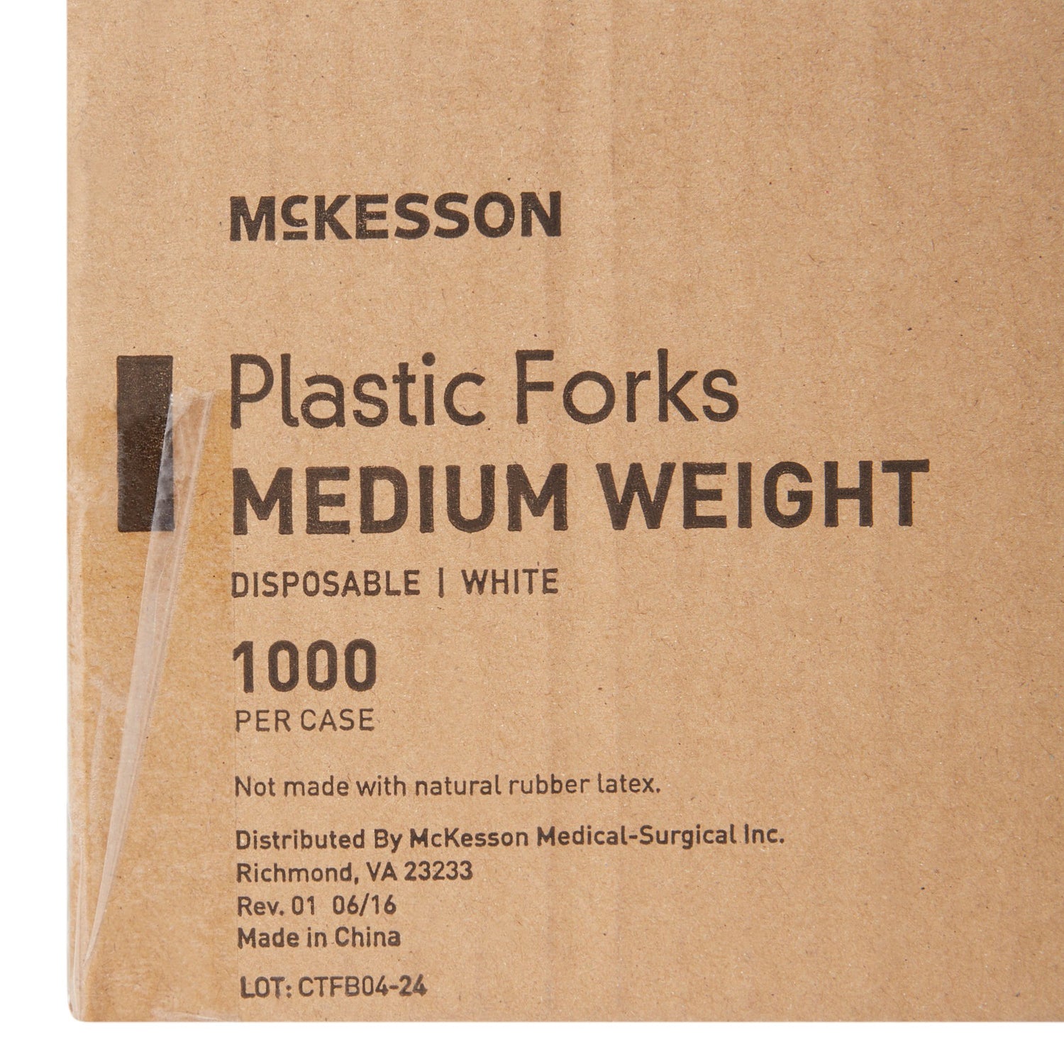 Fork McKesson Medium Weight White Polypropylene - BeHope