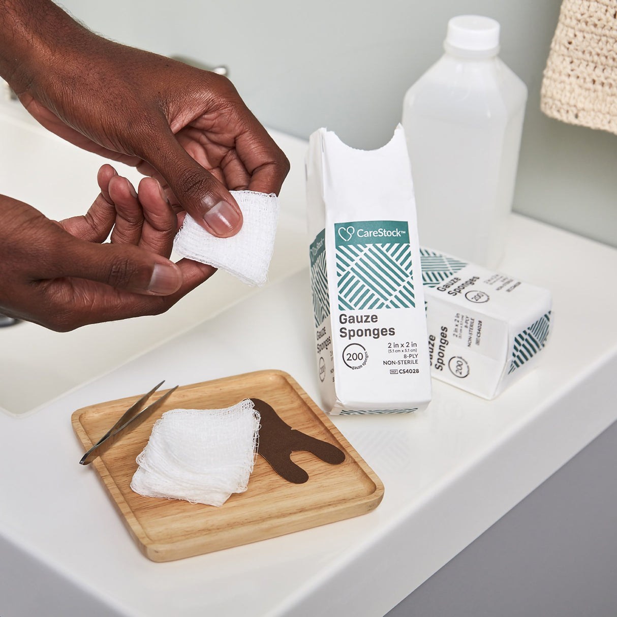 Gauze Sponge CareStock™ 2 X 2 Inch 8-Ply NonSterile 200 per Pack - BeHope