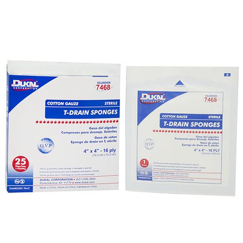 Drain Sponge Dukal™ 4 X 4 Inch 16-Ply Sterile 1 per Pack - BeHope