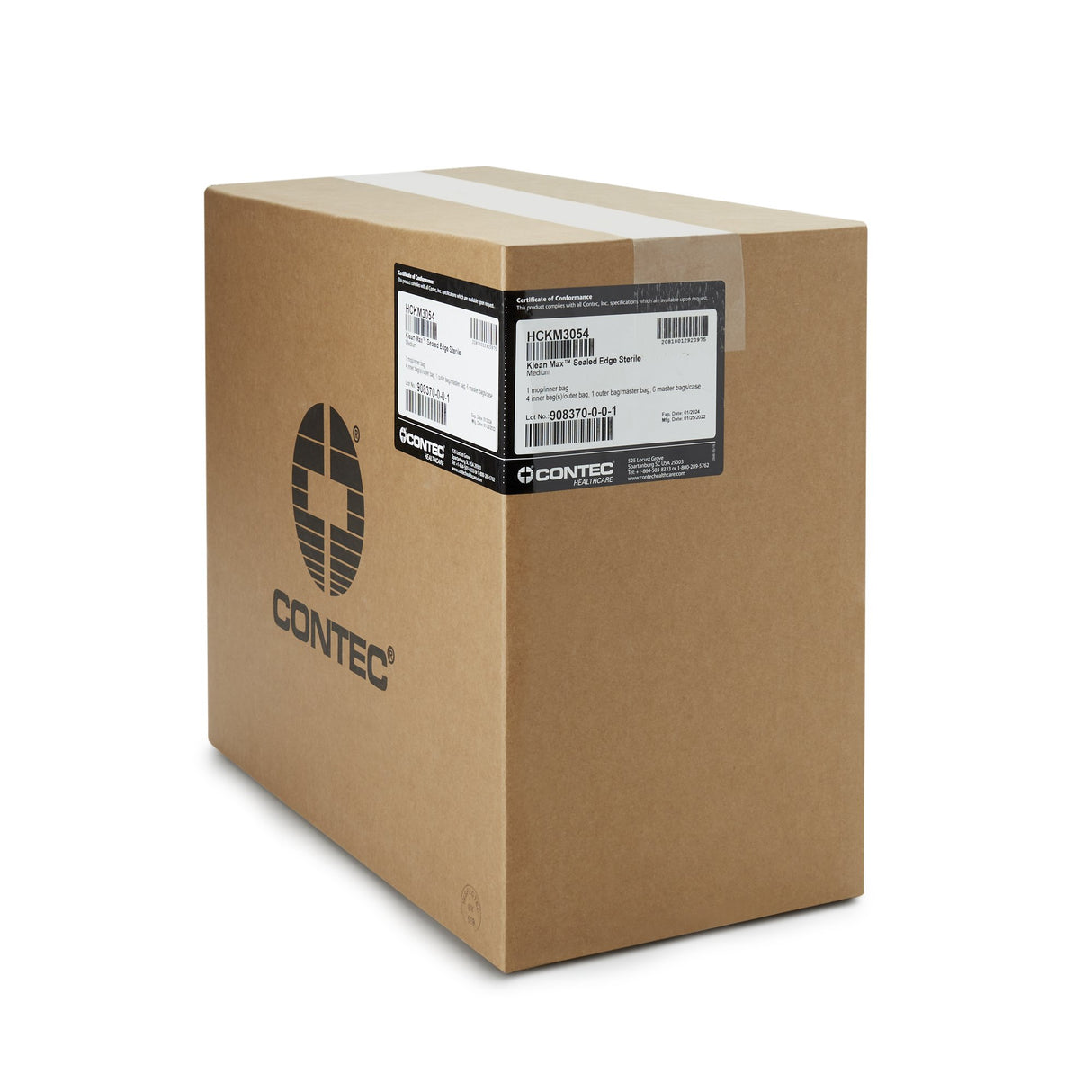 Cleanroom Wet Mop Pad Contec® Klean Max™ Sealed Edge Medium White Microfiber / Polyester Disposable - BeHope