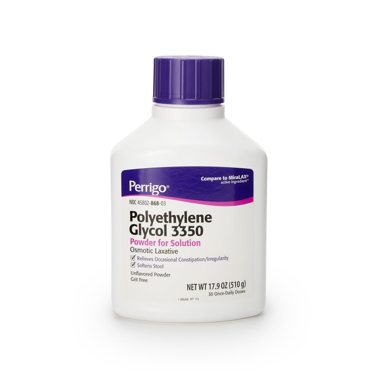 Polyethylene Glycol 3350 (PEG 3350) 17 Gram / Dose Powder for Solution 17.9 oz. - BeHope