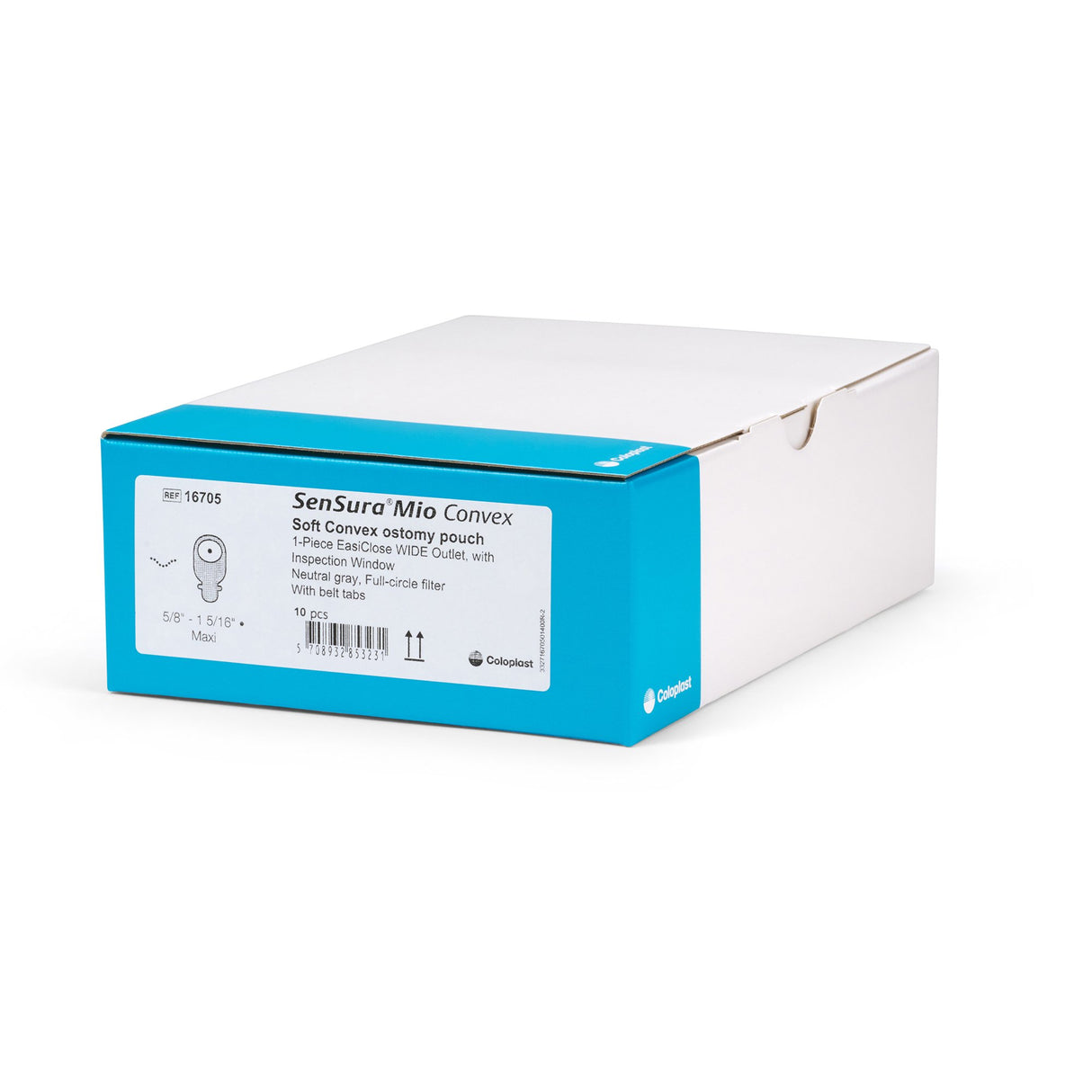 Ostomy Pouch SenSura Mio Convex One-Piece System 11 Inch Length, Maxi Soft Convex, Trim to Fit 5/8 to 1-5/16 Inch Stoma Drainable - BeHope