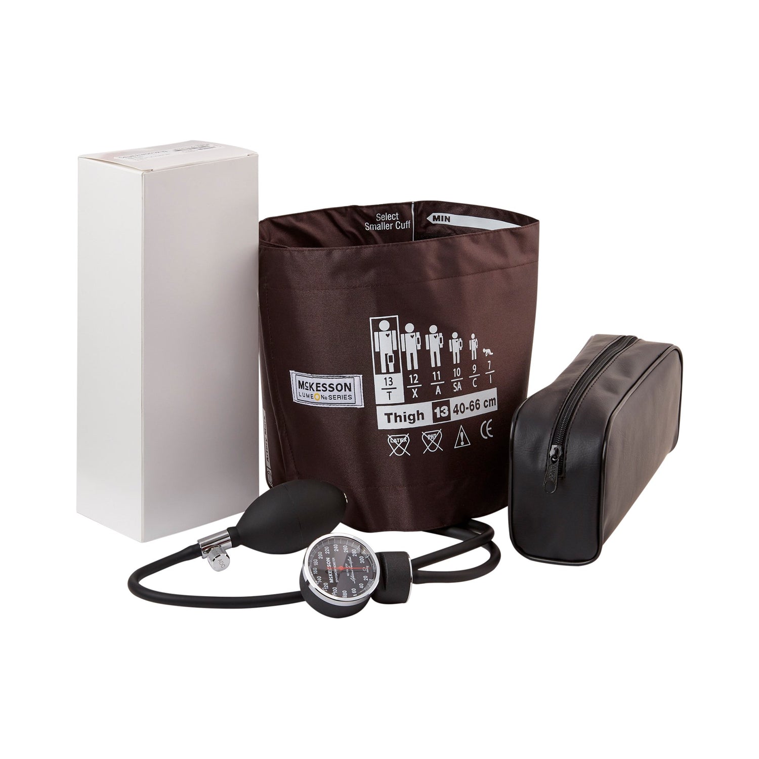Aneroid Sphygmomanometer Unit McKesson LUMEON™ Thigh Cuff Nylon Cuff 40 - 66 cm Pocket Aneroid - BeHope