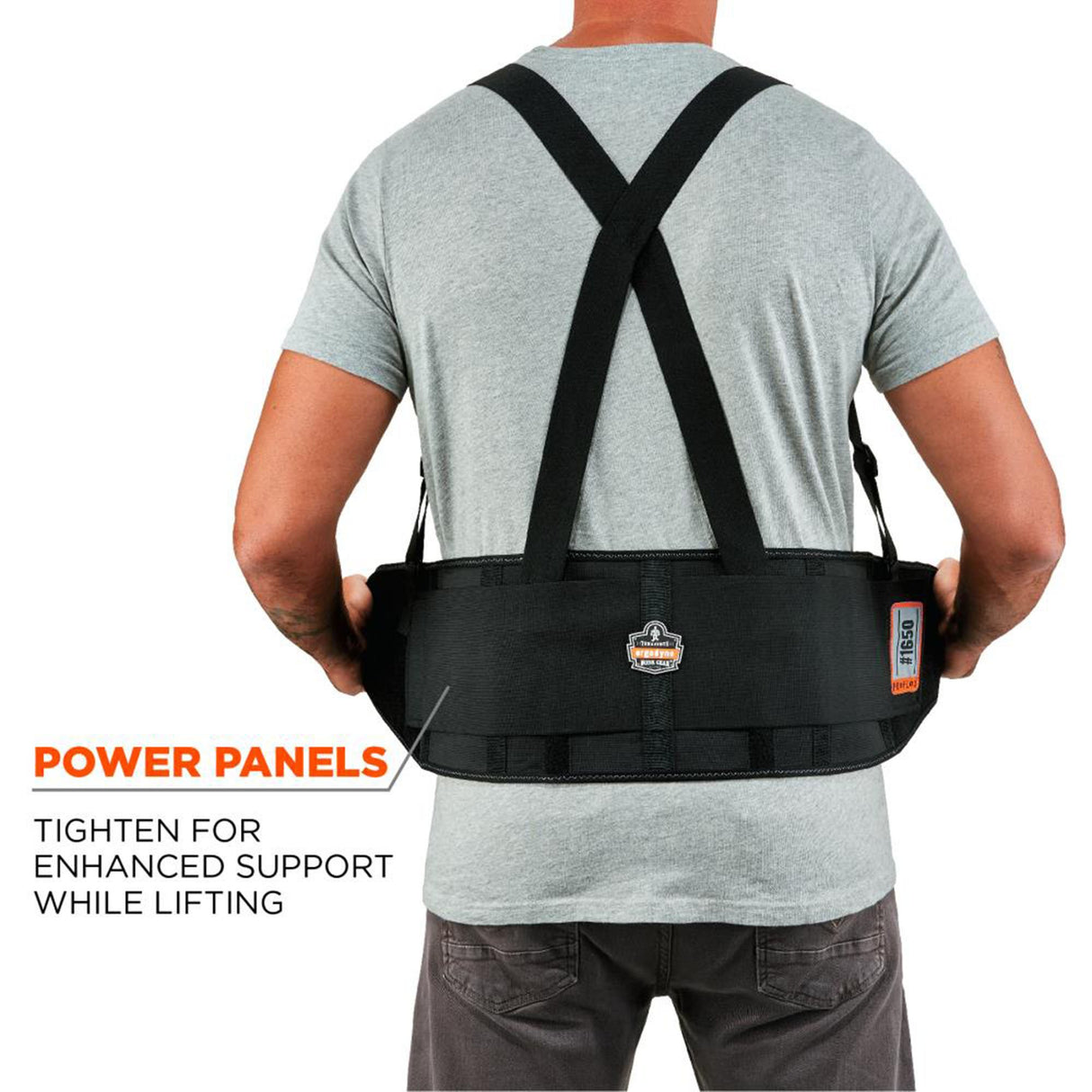 Occupational Back Support ProFlex® 1650 Economy Large Hook and Loop Closure 34 to 38 Inch Waist Circumference 7-1/2 Inch Height Adult - BeHope
