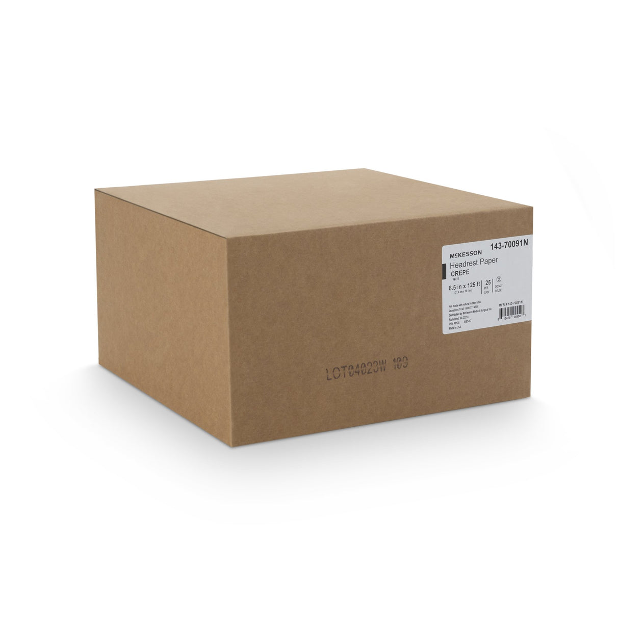 Headrest Paper Roll McKesson 8-1/2 Inch Width 125 Foot Length White Crepe - BeHope