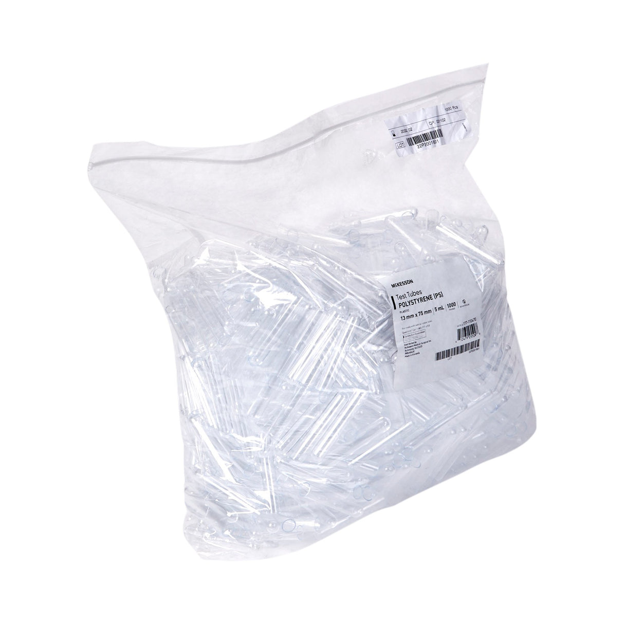 McKesson Test Tube Plain 5 mL Without Closure Polystyrene Tube - BeHope