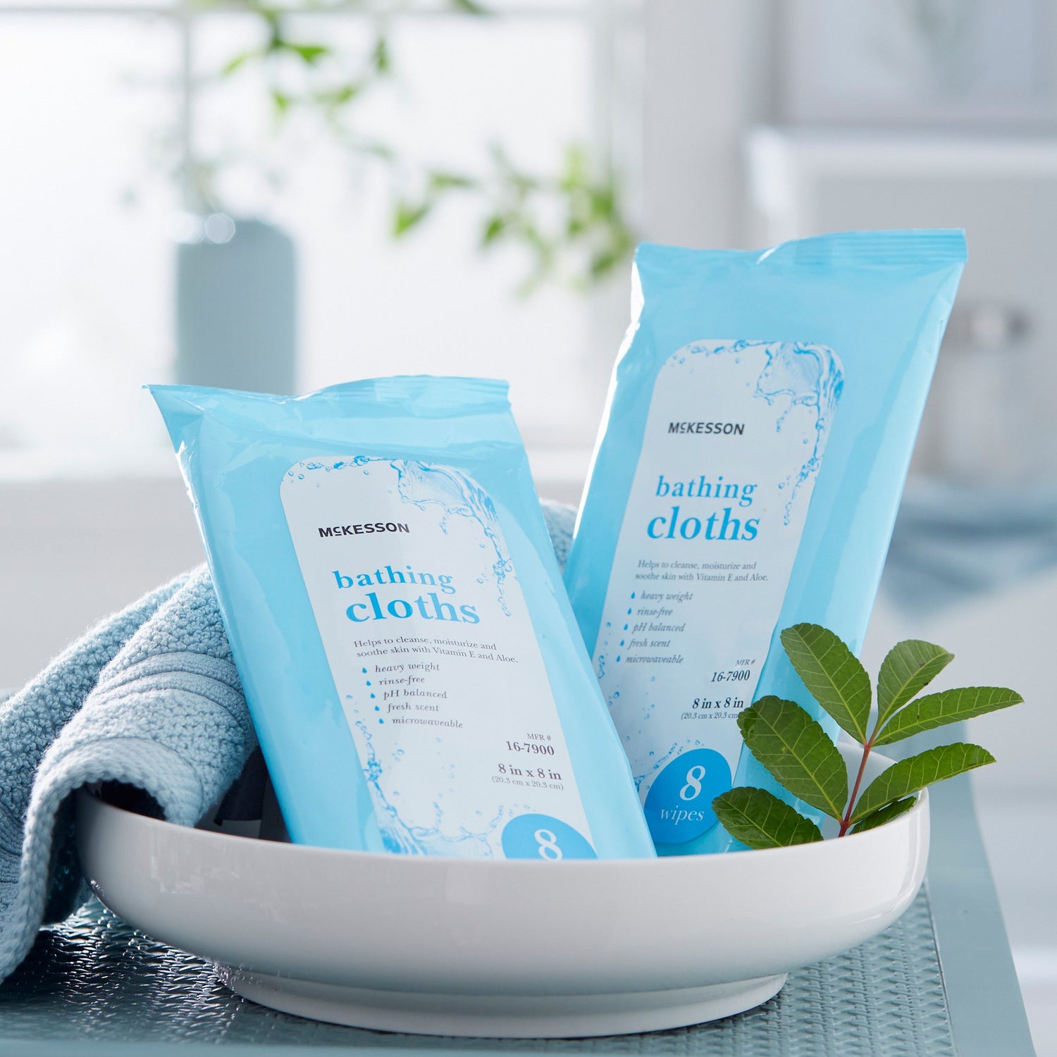 Rinse-Free Bath Wipe McKesson Soft Pack Scented 8 Count - BeHope