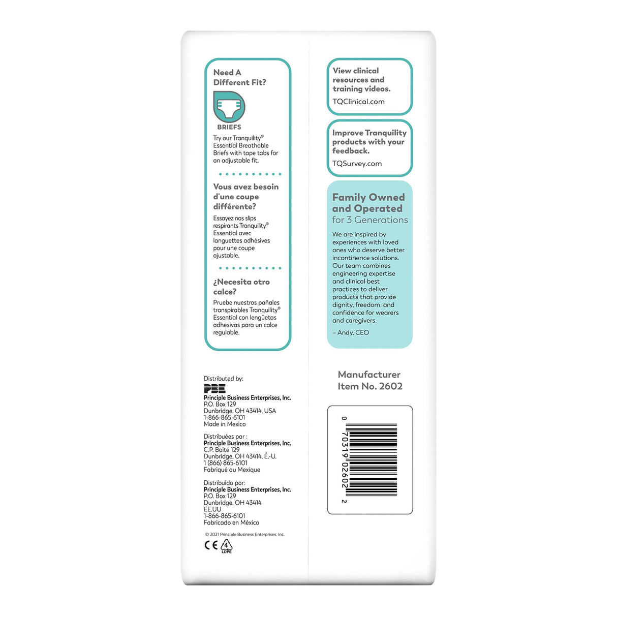 Unisex Youth Absorbent Underwear Tranquility® Essential Pull On with Tear Away Seams Medium Disposable Heavy Absorbency - BeHope