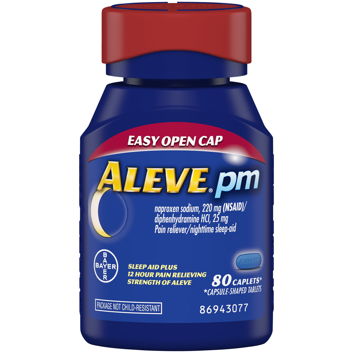 Night Time Pain Relief Aleve® Pm 220 Mg Strength Naproxen Sodium Capsule - Behope