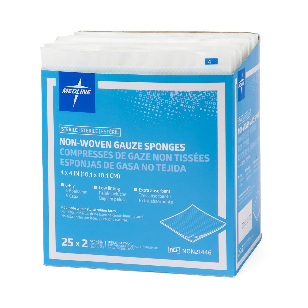 Nonwoven Sponge Avant Gauze® 4 X 4 Inch 6-Ply Sterile 2 per Pack - BeHope
