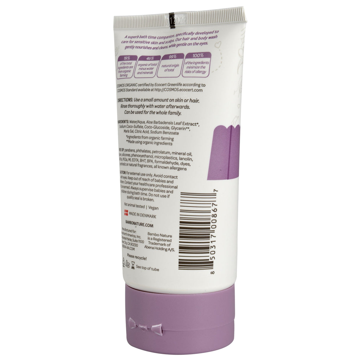 Shampoo and Body Wash Bambo® Nature Bath Buddy 5 oz. Tube Unscented - BeHope