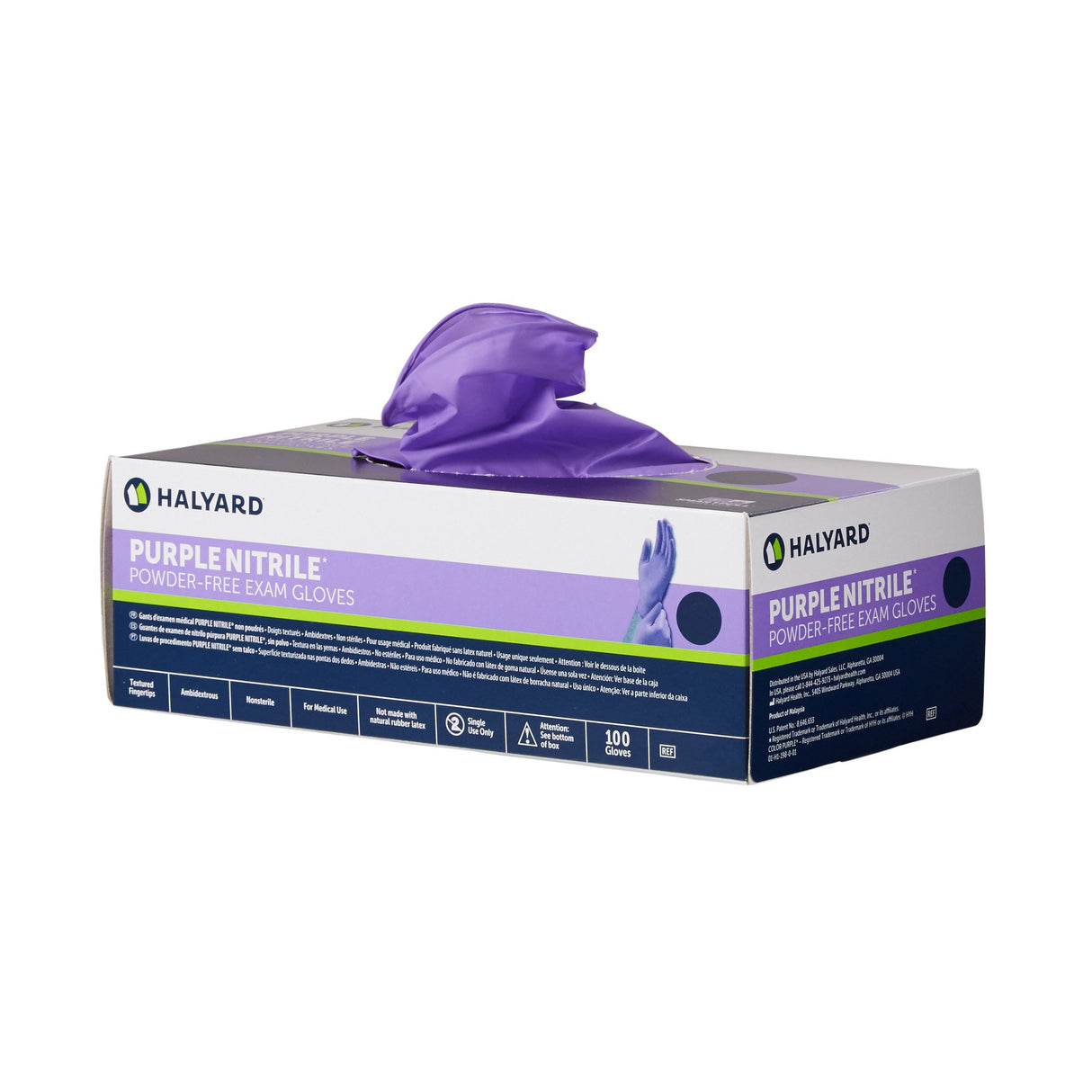 Exam Glove Purple Nitrile® X-Small NonSterile Nitrile Standard Cuff Length Textured Fingertips Purple Chemo Tested - BeHope