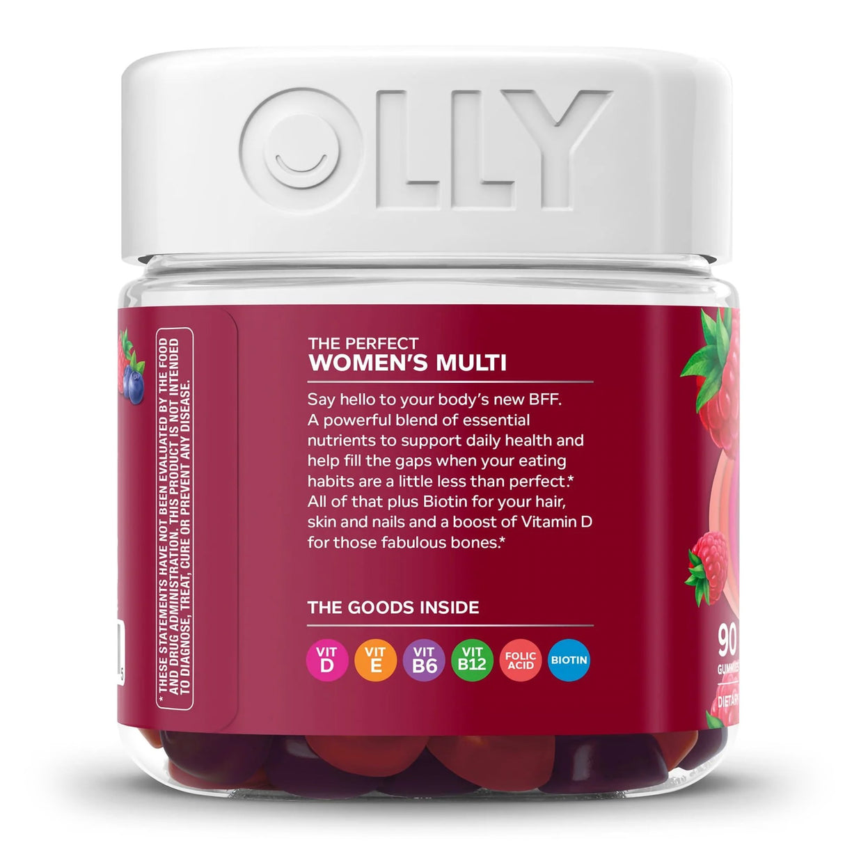 Multivitamin Supplement OLLY® Women's Multi MultiVitamins With Folic Acid Assorted Strengths - 240 mcg Gummy 90 per Bottle Blissful Berry Flavor - BeHope