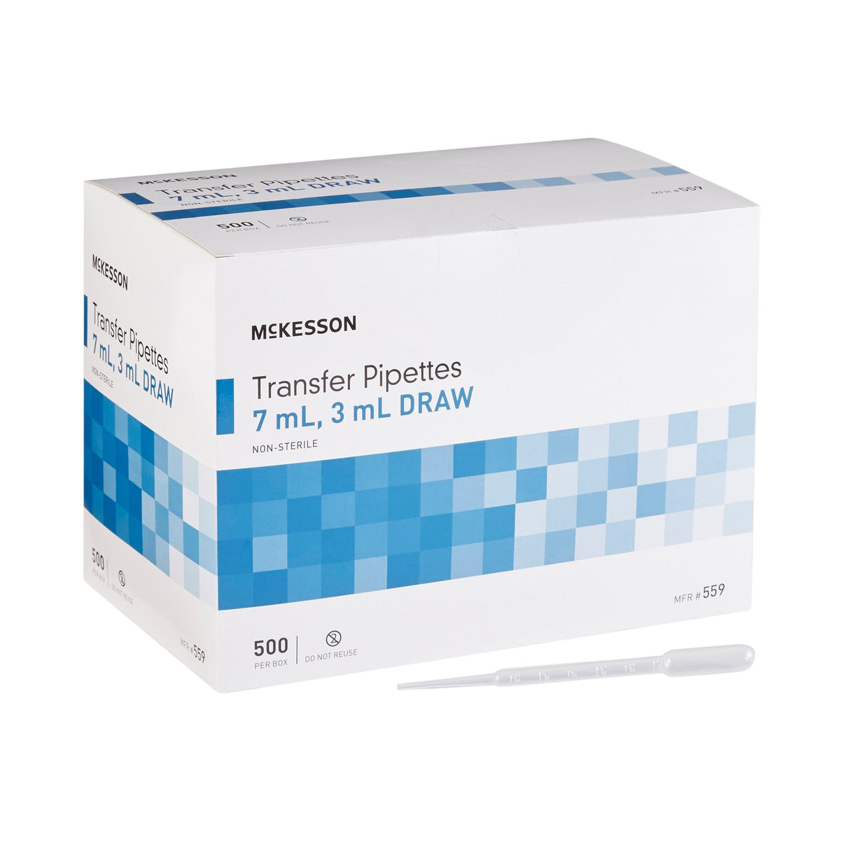 McKesson Transfer Pipette 7.5 mL 0.5 to 3 mL Graduation Increments NonSterile - BeHope