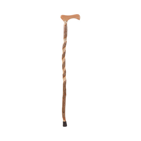T-Handle Cane Brazos Twisted Wood 37 Inch Height Sassafras - BeHope