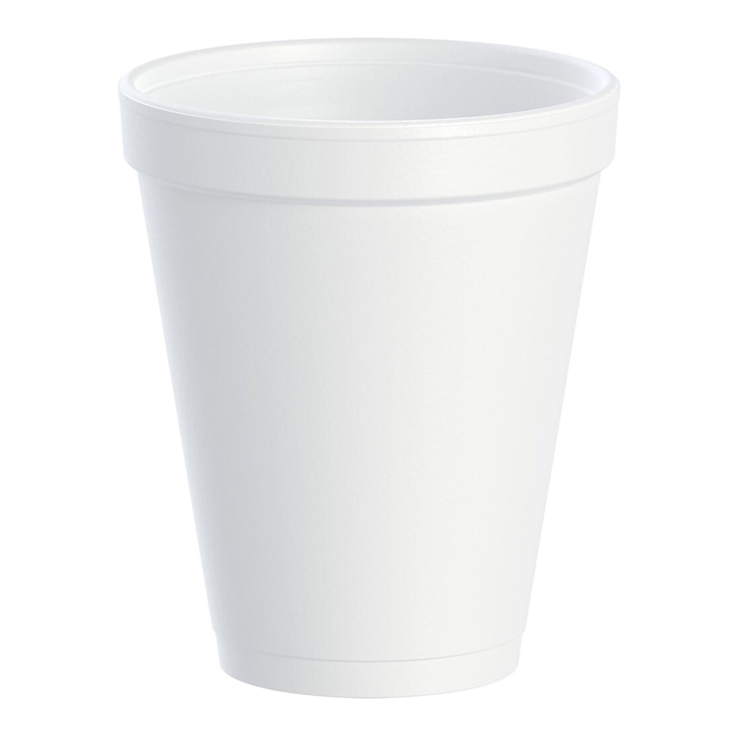 Insulated Drinking Cup Dart 10 oz. White Styrofoam Disposable - BeHope
