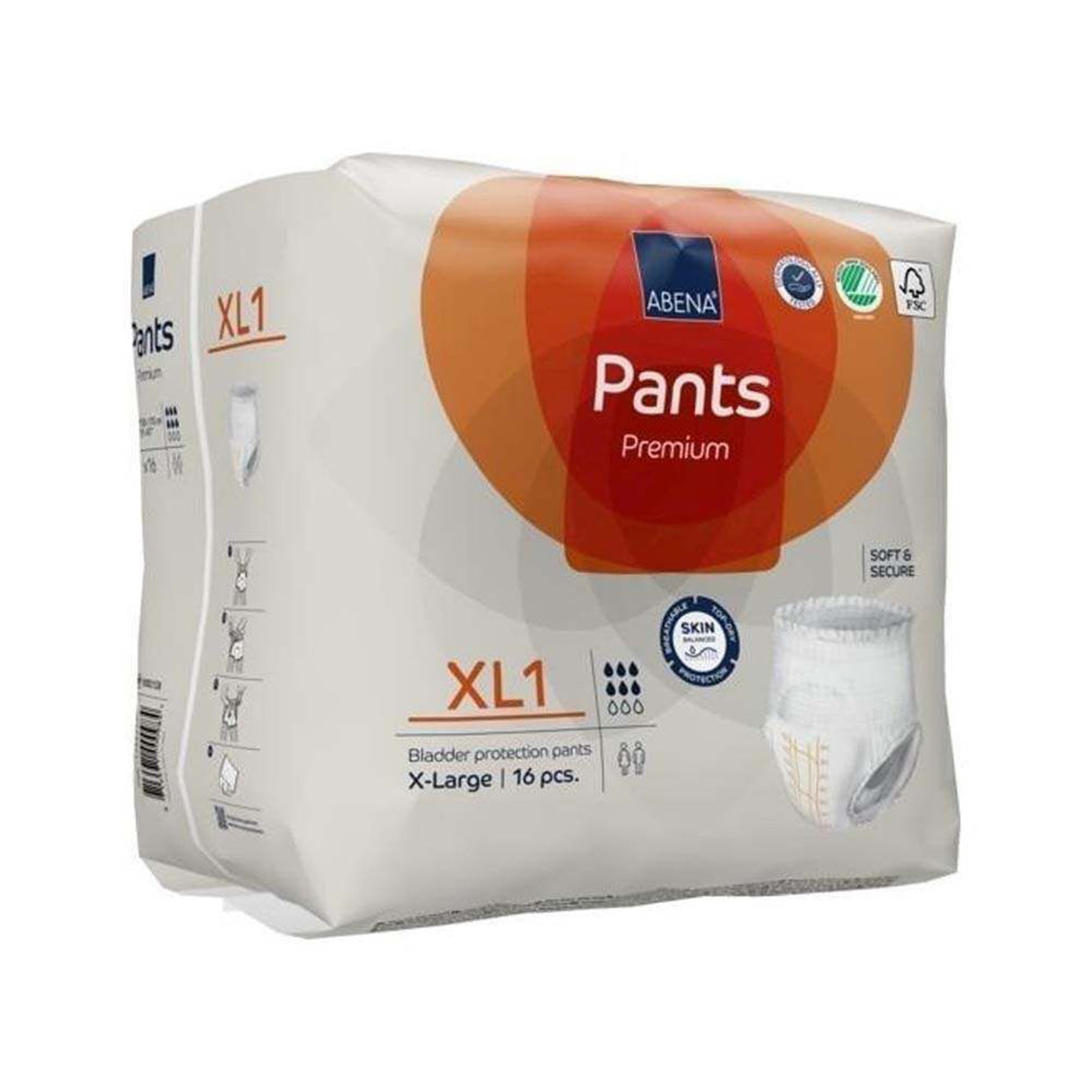Unisex Adult Absorbent Underwear Abena® Premium Pants XL1 Pull On with Tear Away Seams X-Large Disposable Heavy Absorbency - BeHope