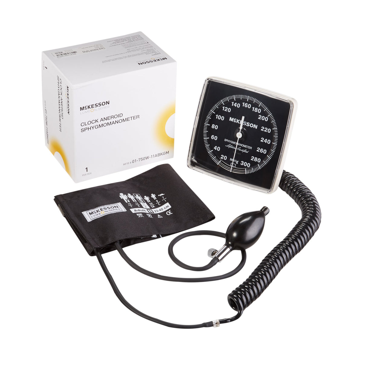 Aneroid Sphygmomanometer Unit McKesson LUMEON™ Adult Cuff Nylon Cuff 23 - 40 cm Wall Mount - BeHope