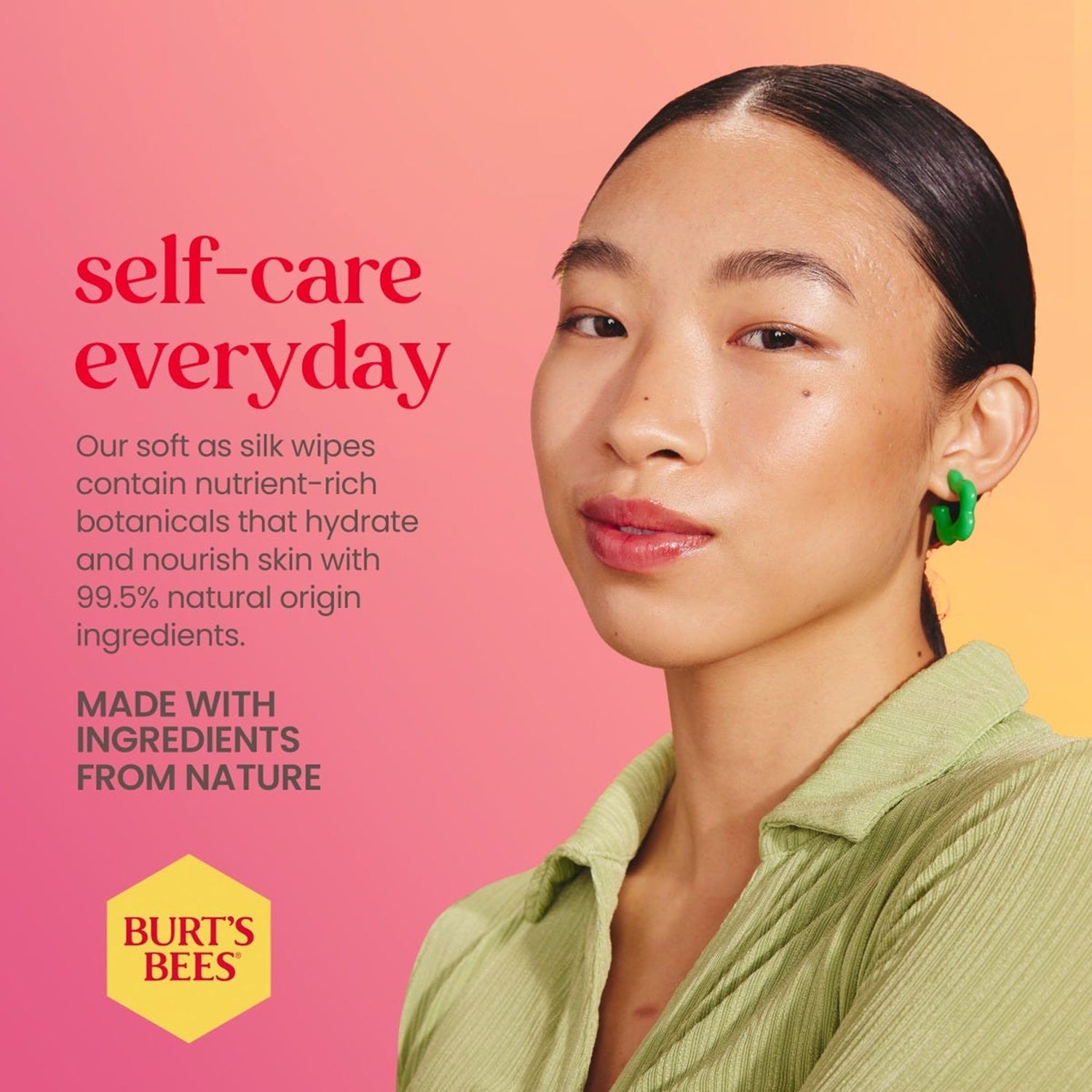 Facial Cleansing Towelette Burt's Bees® Clarifying Soft Pack Pink Grapefruit Scent 30 Count - BeHope