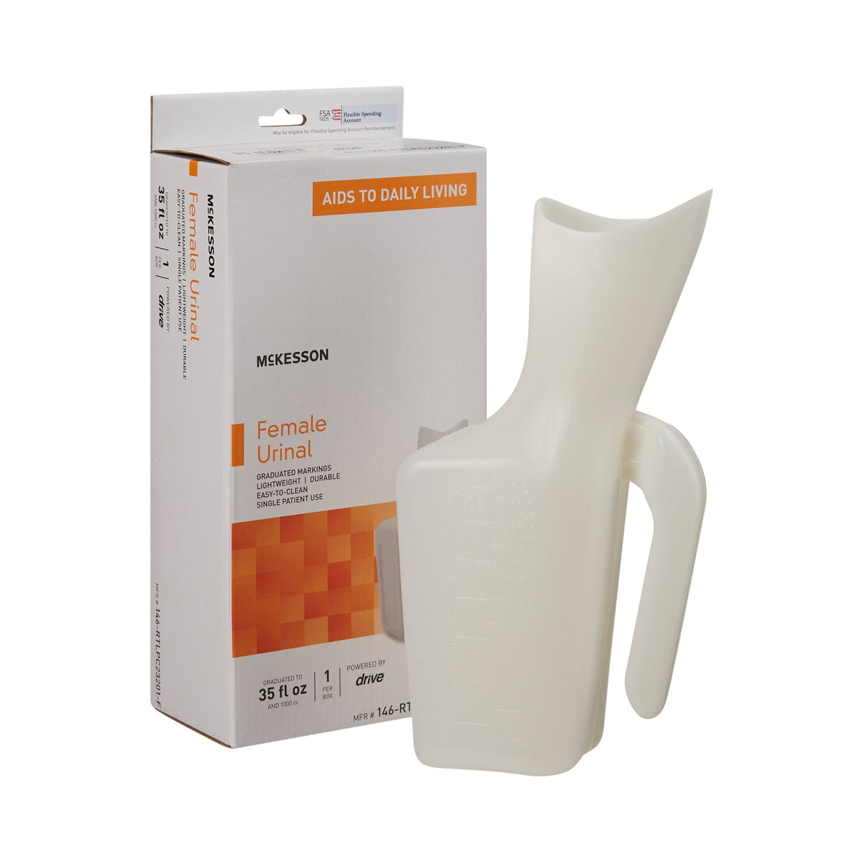 Female Urinal McKesson 32 oz. / 946 mL Without Closure Single Patient Use - BeHope