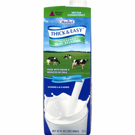 Thickened Beverage Thick & Easy® Dairy 32 oz. Carton Milk Flavor Liquid IDDSI Level 2 Mildly Thick - BeHope