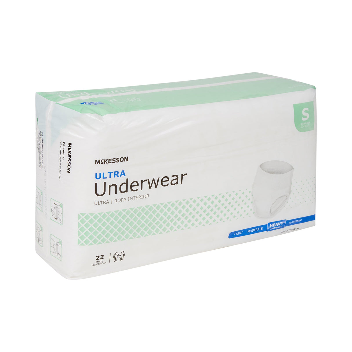 Unisex Adult Absorbent Underwear McKesson Ultra Pull On with Tear Away Seams Small Disposable Heavy Absorbency - BeHope