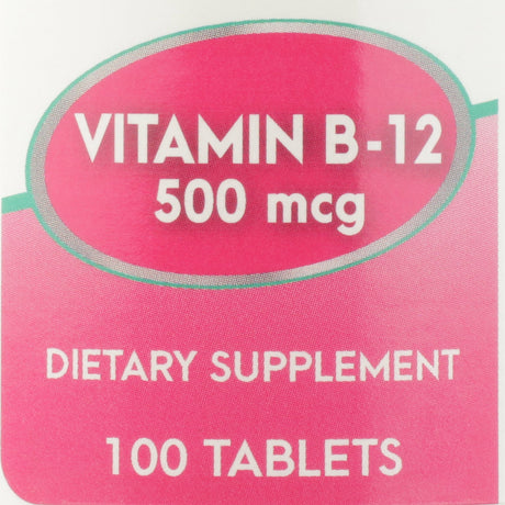 Vitamin Supplement Geri-Care® Vitamin B12 500 mcg Strength Tablet 100 per Bottle - BeHope