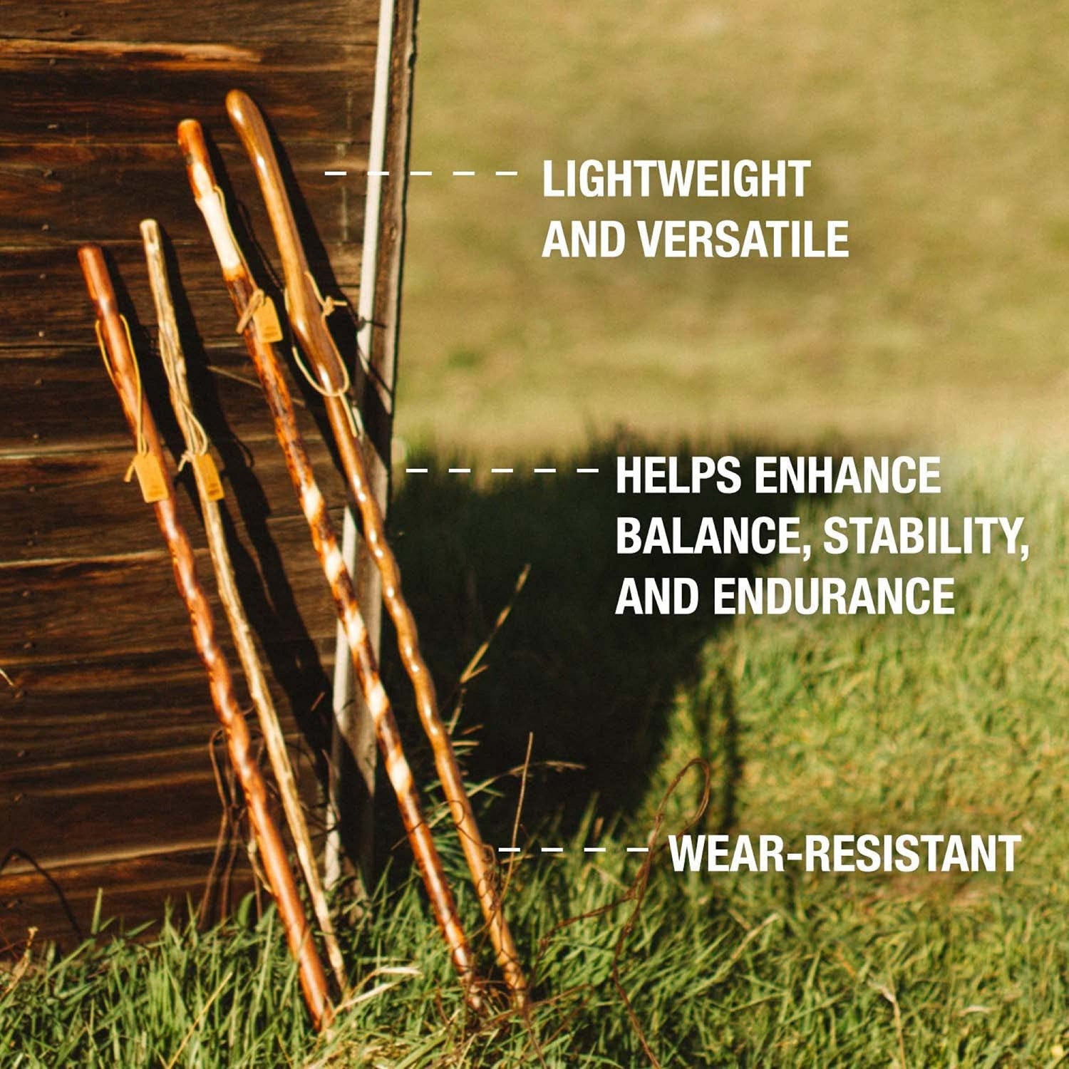 Walking Stick Brazos™ Twisted Fitness Walker Wood 55 Inch Height Tan - BeHope