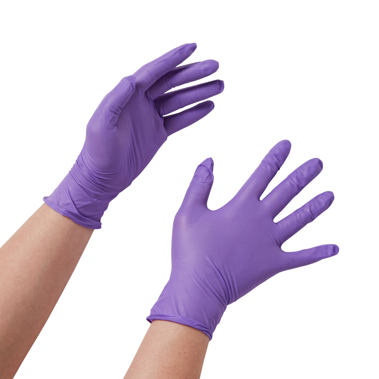 Exam Glove Purple Nitrile® Large NonSterile Nitrile Standard Cuff Length Textured Fingertips Purple Chemo Tested - BeHope