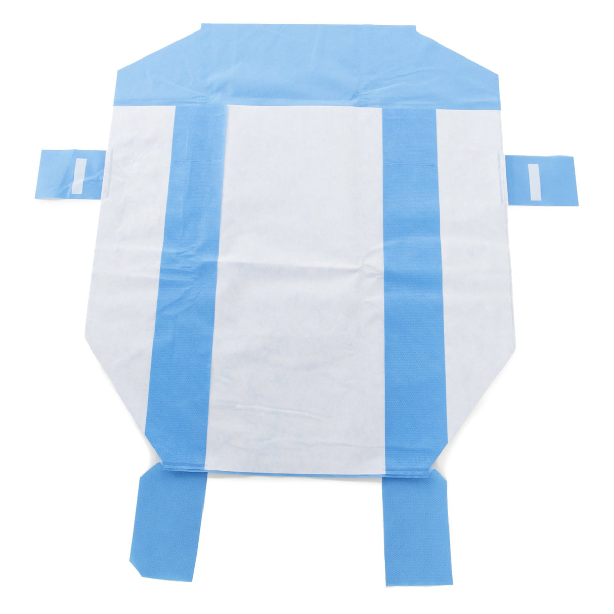 SMART-FOLD* H650 Sterilization Wrap White / Blue 40 X 55 Inch Dual Layer SMS Polypropylene Steam / EO Gas / Hydrogen Peroxide - BeHope
