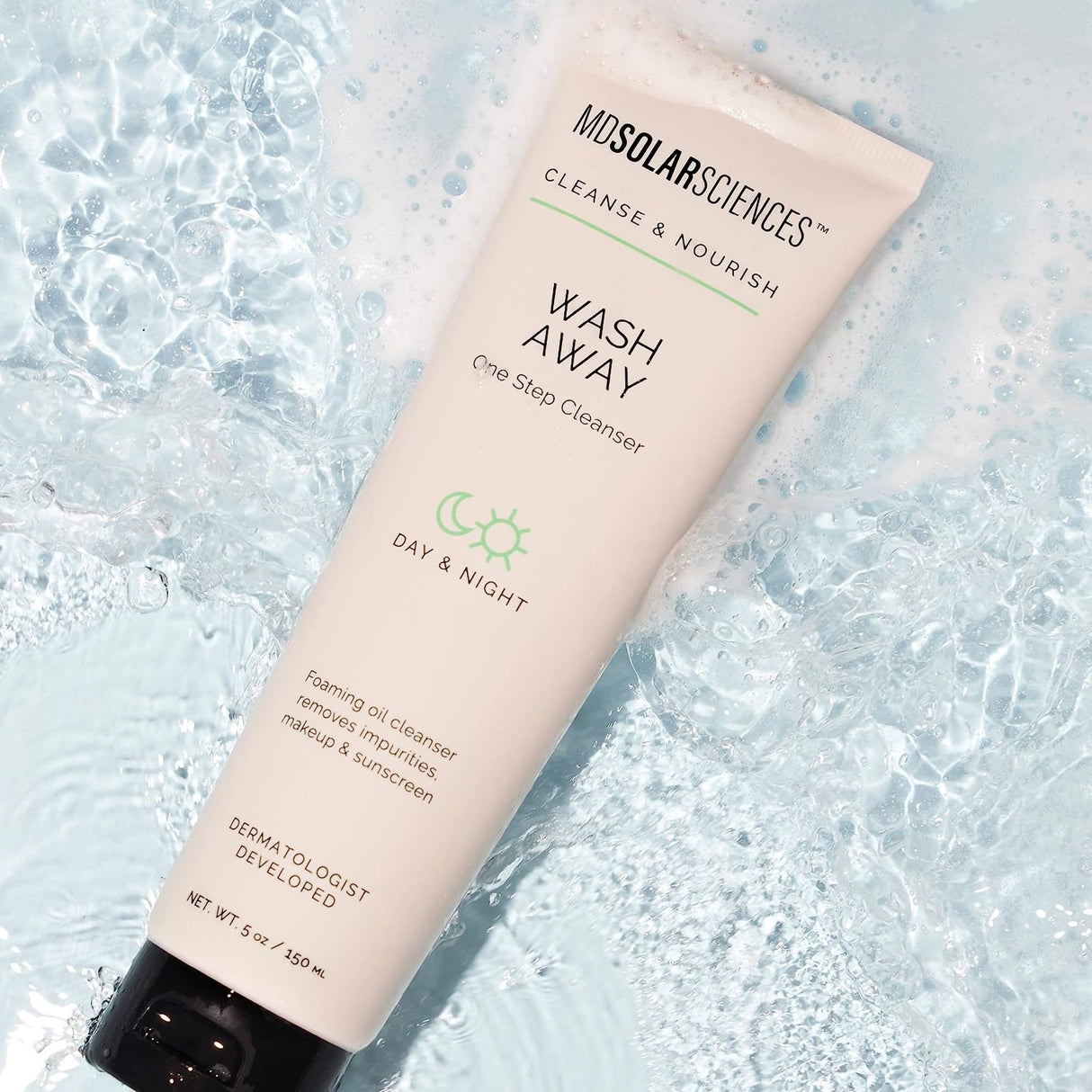 Facial Cleanser MDSolarsciences™ Wash Away One Step Gel 5 oz. Tube Unscented - BeHope