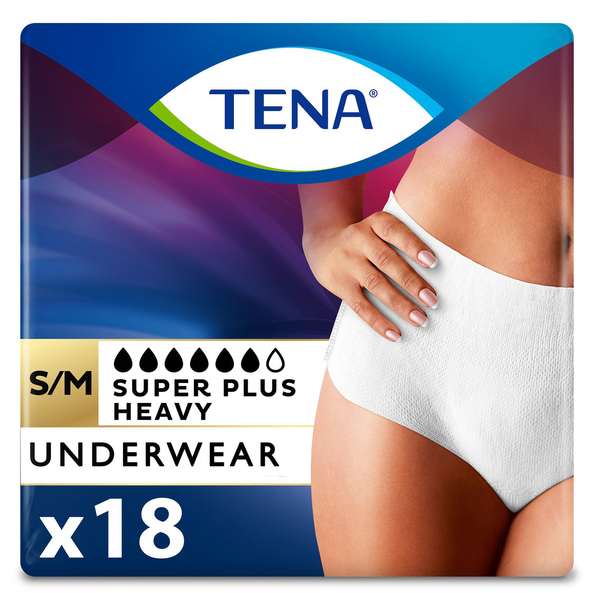 Female Adult Absorbent Underwear TENA® Women™ Super Plus Pull On with Tear Away Seams Small / Medium Disposable Heavy Absorbency - BeHope