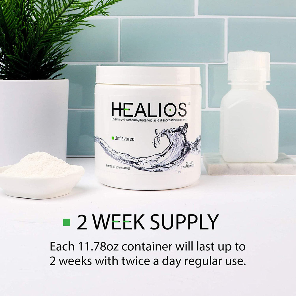 Oral Supplement Healios® Unflavored Powder 10.93 oz. Jar - BeHope